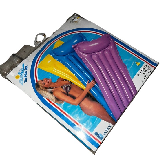 Vintage 1999 Intex The Wet Set Inflatable Pool Air Mat Float 72” x 27" BRAND NEW - Picture 3 of 9